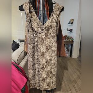 Elegant Snake Print Dress